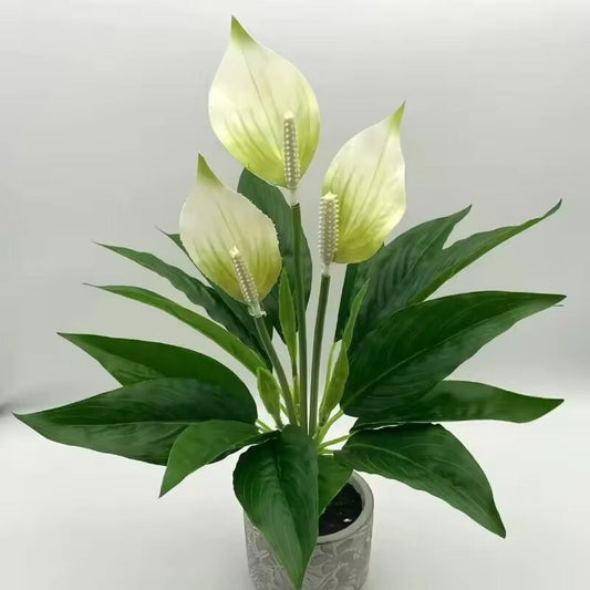 Artificial Green Plants Fake Anthurium Potted Plants Desktop Ornaments Home Decoration Wedding Venue Decoration Fake Flowers